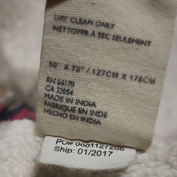 Anthro Tufted Flowers Tasseled Throw Blanket - Picture 12 of 13